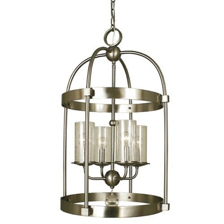 4-Light Brushed Nickel Compass Dining Chandelier